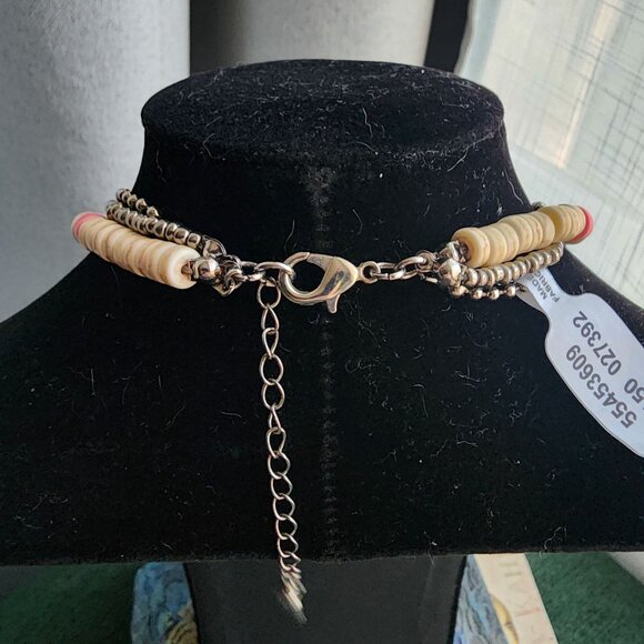 Free People Layered Necklace w/ Fresh Water Pearl & Diamond-Cut Beading NWT - Picture 4 of 7